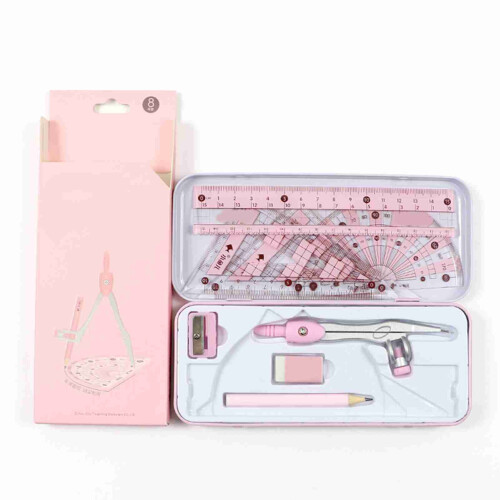 8-Piece Geometry Kit, 160x65x30mm, Blue/Pink 2