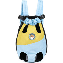 Ventilated Pet Carrier Backpack with Safety Belt – Compatible with Small/Medium Dogs & Large Cats, Blue