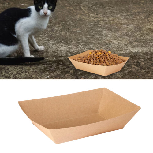 Pet Feeding Dish Degradable Kraft Paper 50pcs 1