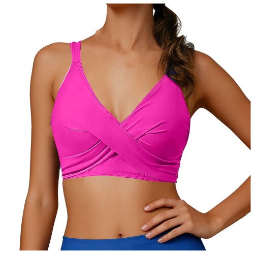 Top de biquíni feminino com bojo e suporte push-up. 2