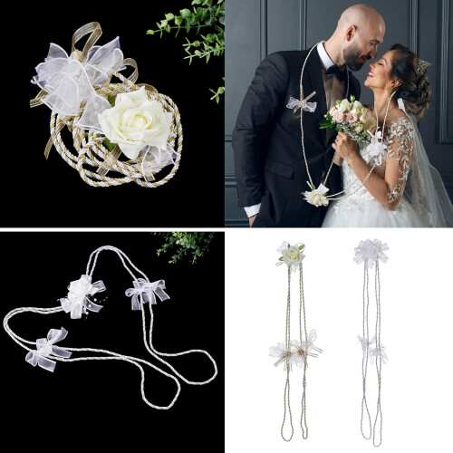 Wedding Lazo Rope Adjustable Decorative Cord with Flowers 1