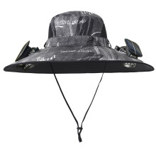 Pălării de soare cu bor larg pentru bărbați și femei, cu 2 ventilator solar, impermeabile și respirabile, cu găleată, pălărie de pescuit