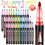 Konturpennor Metalliskt Glitter 12-pack 2