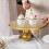 Iron Round Cake Stand 12 Inch Golden 4