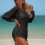 Women's tankini swimsuit open back two-piece 6