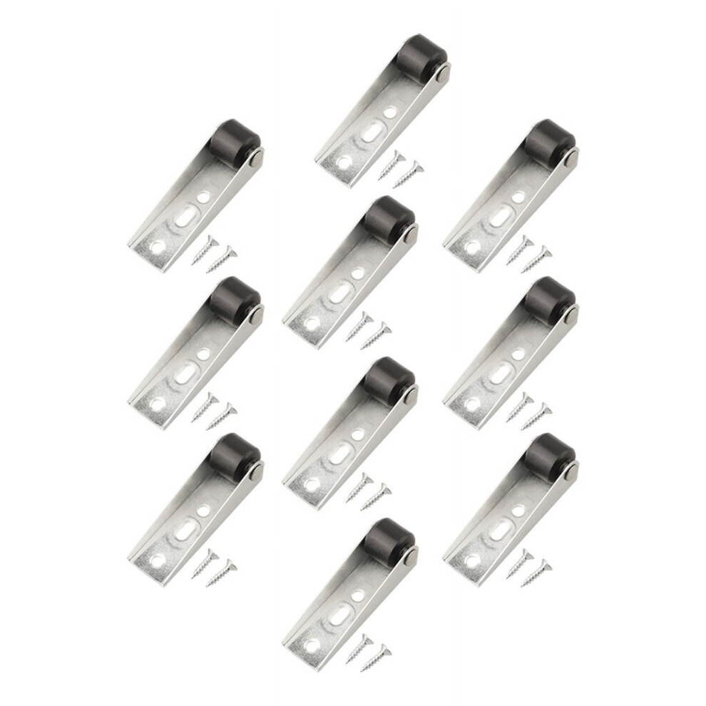 10 Pcs Silent Side Mounted Directional Roller Vertical Directional Track Pulley Effortless Slide Door Single Wheel Casters 9065194415079