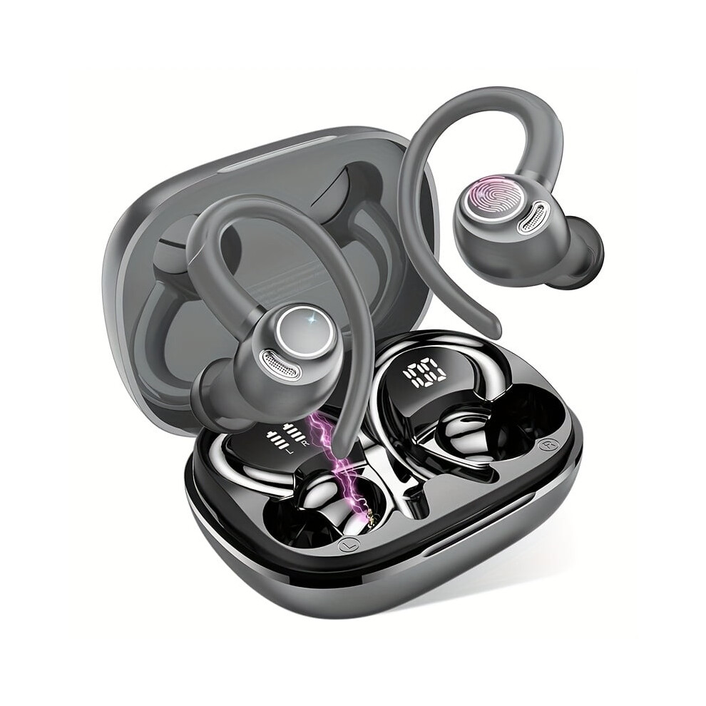 Wireless 5.3 Earphones With Hifi Stereo, Enc Mic, 40H Playtime, Dual Led Display, Sports Earbuds, Black 9065194415277