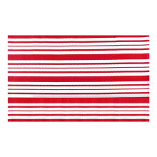 Outdoor Rug Red White Striped Washable Front Door Mat
