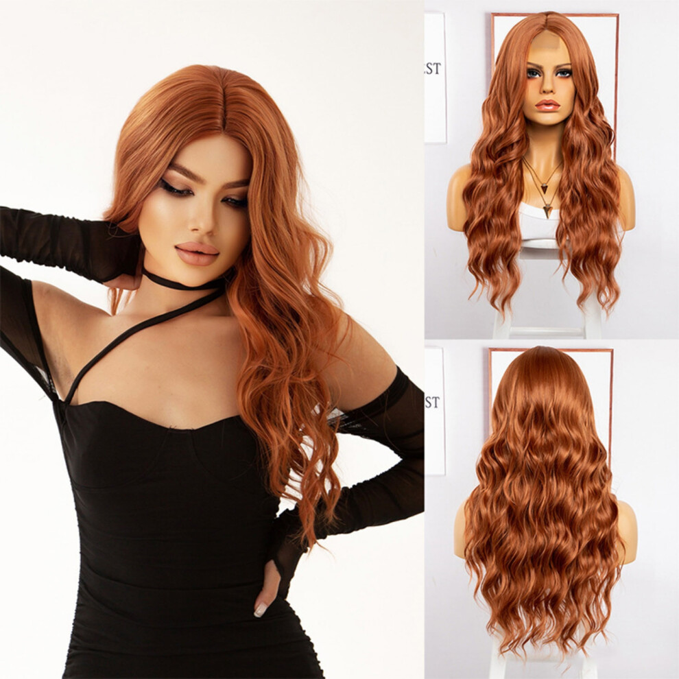 Glueless Synthetic Lace Front Wigs for Women â Pre-Plucked, Pre-Cut, Long Wavy, Middle Part, Ready in 3 Secs