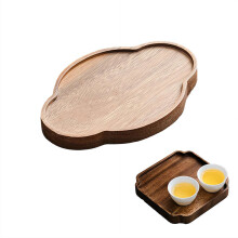 Plateau de service en bois, plateau décoratif en bois pour café ou thé