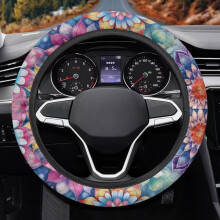 Boho Steering Wheel Cover Flannel 15 inch