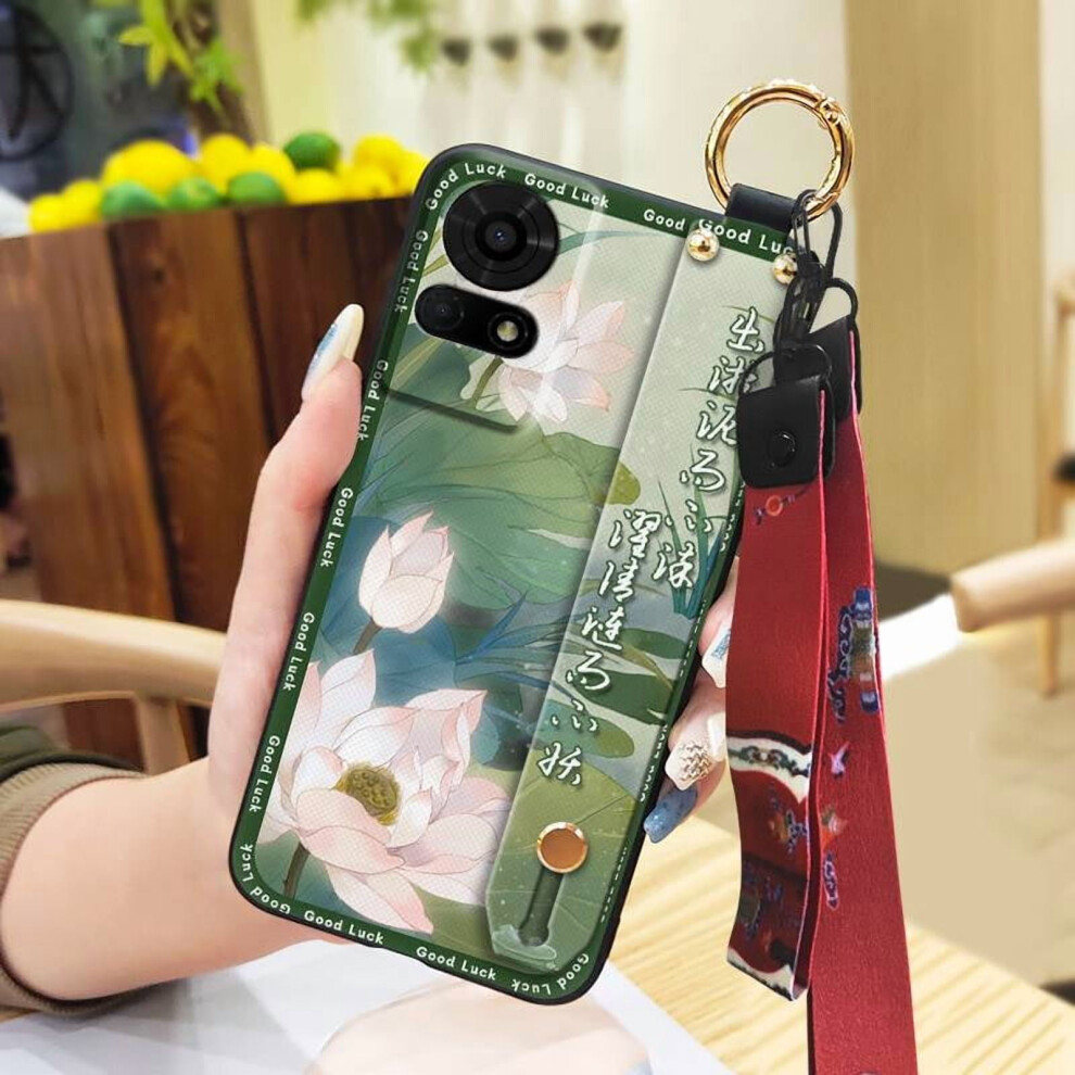 Dirt-Resistant Phone Case With Ring Lanyard & Kickstand For Tcl 50Le/T510spp Â Shockproof, Waterproof, Anti-Dust Silicone 9065194412092
