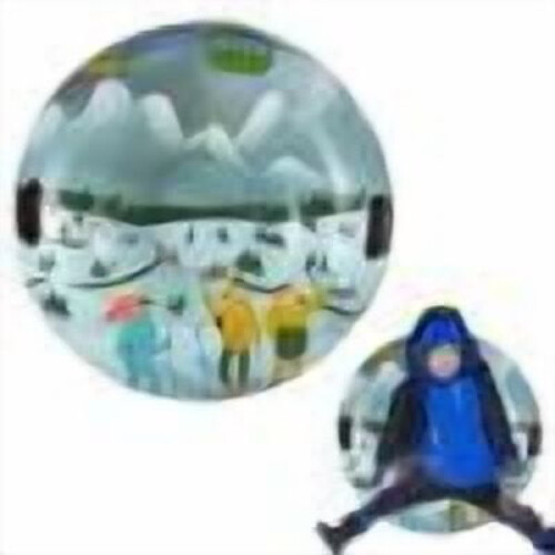 Inflatable Snow Sled Circle with Handles, Thickened Ski 1
