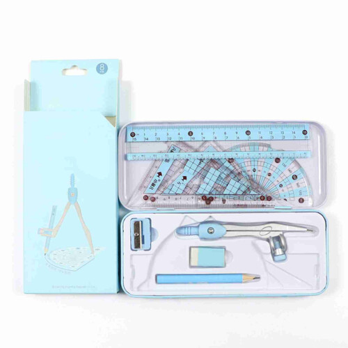 8-Pieces Geometry Kit, 160x65x30mm, Blue/Pink 2