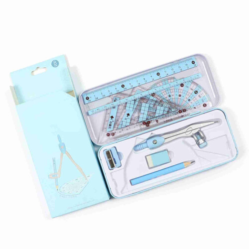 8-Pieces Geometry Kit, 160x65x30mm, Blue/Pink