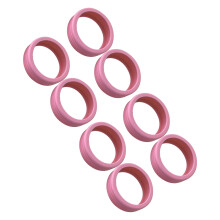 8er-Set Silikon-Radkappen Rosa - Geräuschabsorbierend