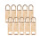 Zipper Pull Charms Golden 10 Pcs 1