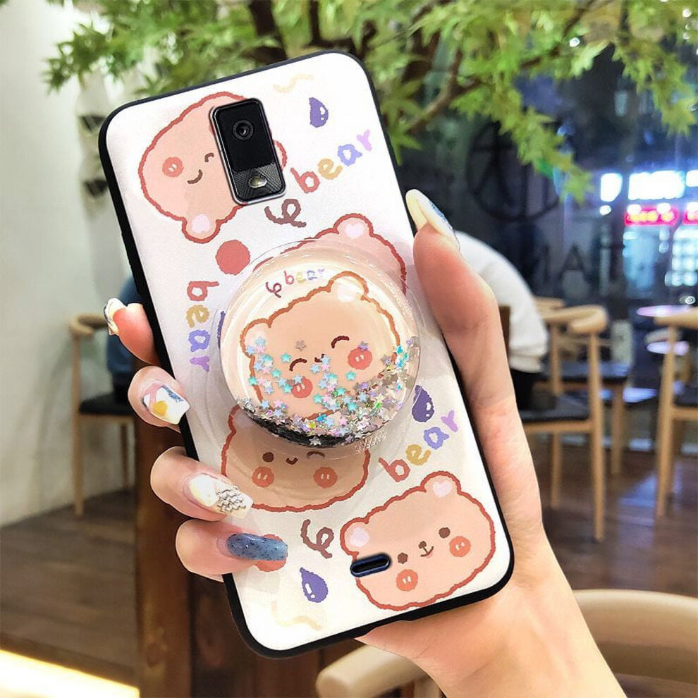 Blu View3/B140dl Phone Case Â Durable Tpu, Quicksand Kickstand, Anti-Knock, Rotatable, Glitter, Waterproof 9377112603537