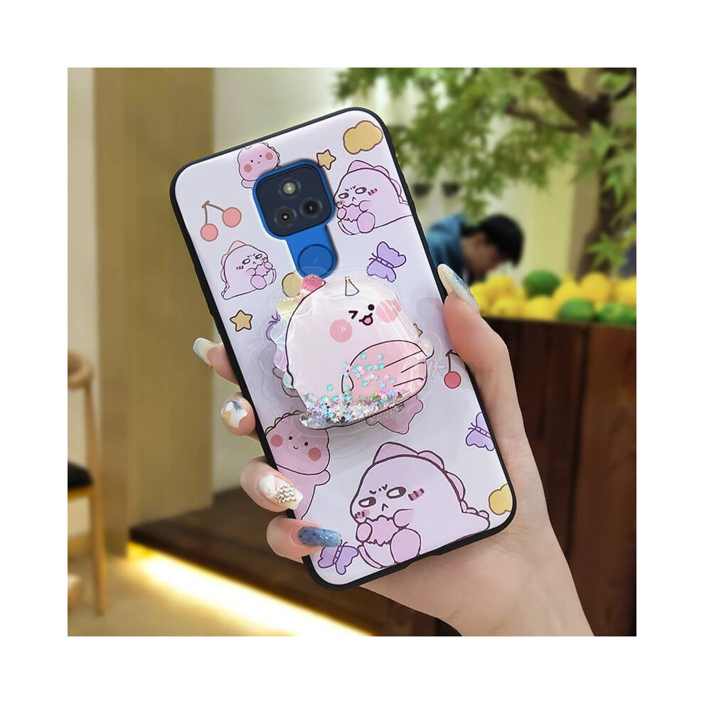Moto G Play 2021 Phone Case Â Quicksand Tpu Cartoon Cover With Rotatable Kickstand, Anti-Knock, Waterproof, Glitter & Fashion Design 9027700142091