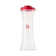 Salt and Pepper Shakers Set with Lids, Hourglass Moisture Proof Spice Jar Dispenser for Camping, Outdoors, Kitchen 15.8x6cm (Blue,Black,Red)