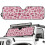 Foldable Pink Leopard Windshield Sun Shade Aluminum Foil 2
