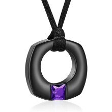 Circle of Life Cremation Jewelry for Ashes Crystal Urn Necklace for Women/Men Birthstone Urn Locket Keepsake Ashes Jewelry
