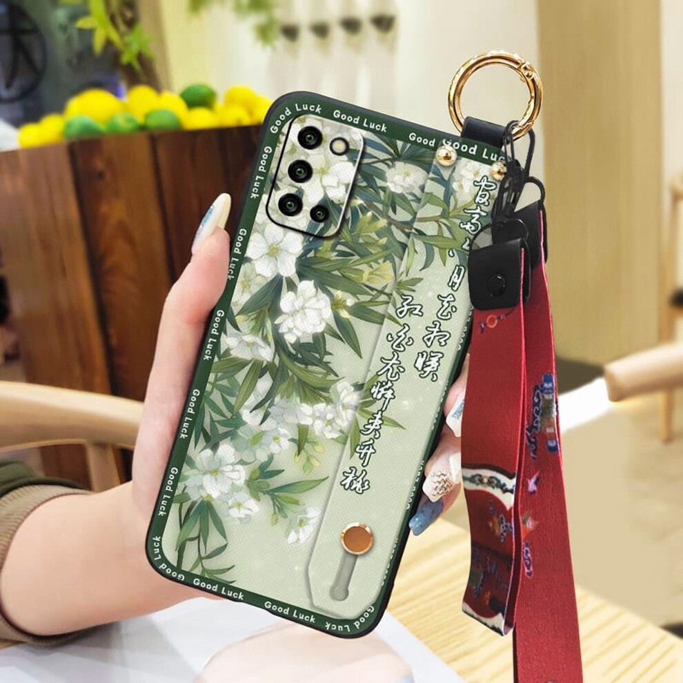 Phone Case Compatible With Samsung Galaxy A03s/Sm-A037g Â Anti-Knock, Waterproof, Shockproof Silicone Case With Wrist Strap & Ring Holder 9027700141971