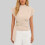 Top da donna a maniche corte con scollo a V e volant. 1