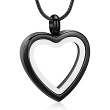 Clear Glass Heart Cremation Urn Jewelry Ashes Holder Urn Necklace for Ashes Memorial Keepsake Gifts Keepsake Urn Pendant Including Box/Fill Kits