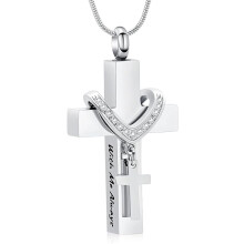 Cross Urn Necklace for Ashes Cremation Crucifix Keepsake Memorial Pendant Necklace Cross Urns Jewelry Ashes Holder Stainless Steel Memorial Jewelry
