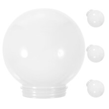 4Pcs White Acrylic Globe Lights Replacement Outdoor Lamp Post Light Fixture Cover for Wall Mount