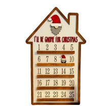 12-inch Wooden Christmas Advent Calendar – Countdown Decor for Home Table, Compatible with Holiday Themes