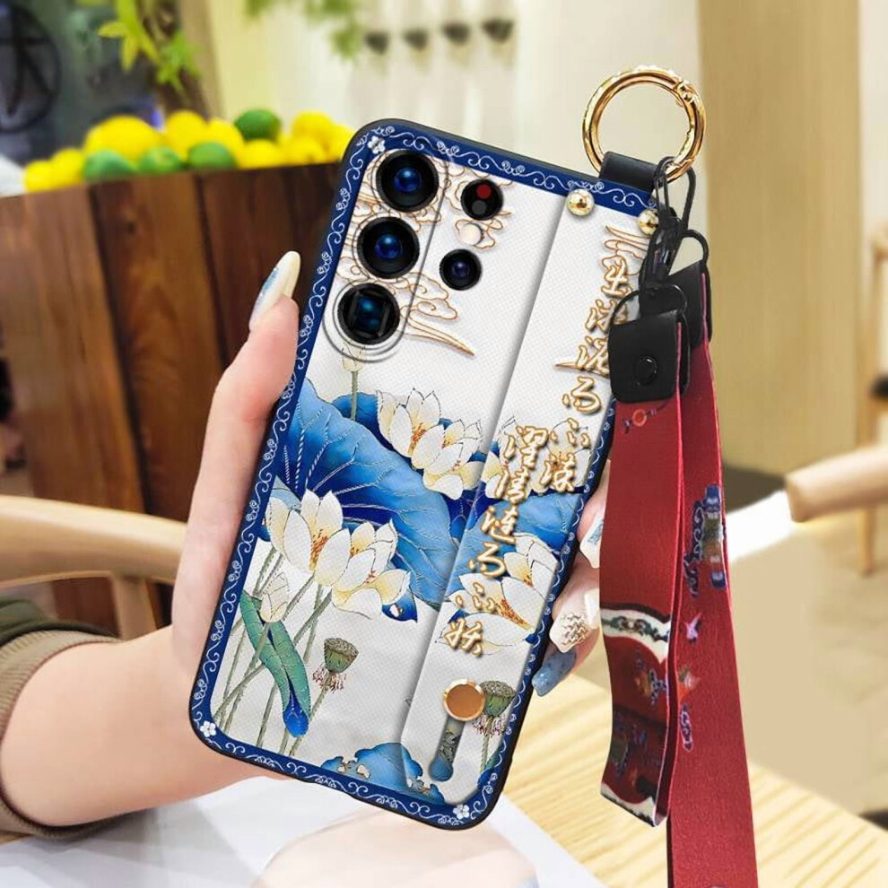 Phone Case Compatible With Samsung Galaxy S25 Ultra Â Soft Silicone, Wristband, Kickstand, Ring, Anti-Dust, Lanyard 9027700607033