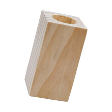 HOMEMAXS Wooden Candle Holders for Home Decor Light Brown Synthetic Material Small and Compact