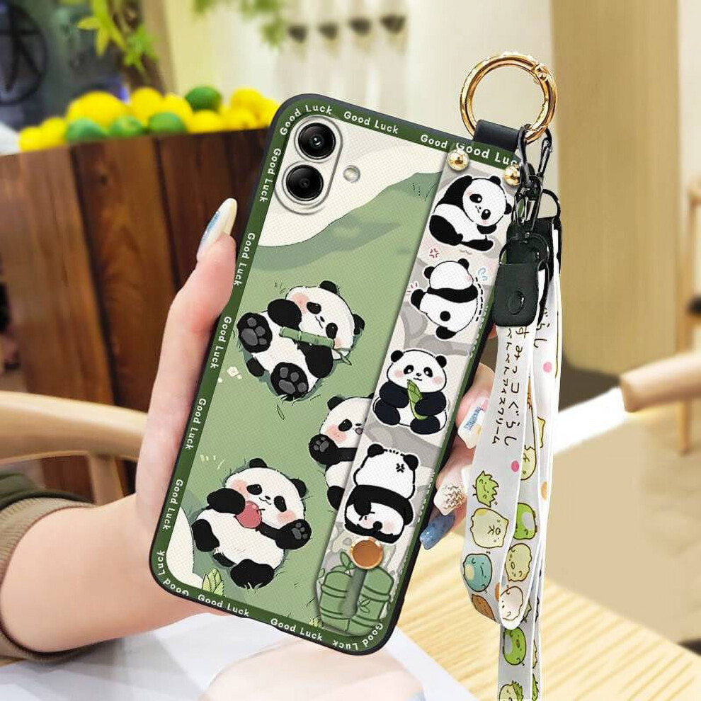 Panda Phone Case For Samsung Galaxy A05/Sm-A055f Â Soft, Shockproof, Waterproof, With Wrist Strap & Kickstand 9027700143654