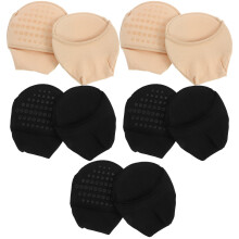 Cotton Anti-Skid Boat Socks 5 Pairs Black and Skin Tone