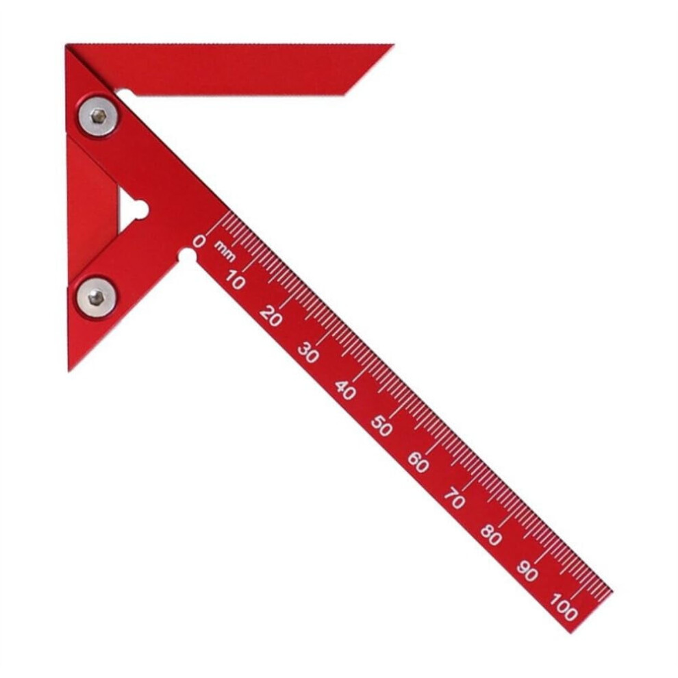 4" Center Scriber, 45/90 Aluminum Alloy Line Gauge For Woodworking Â Red Centerline, High Hardness 9377112606392