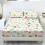 Butterfly Floral Print King Bed Sheet Set 3PC Lightweight 1