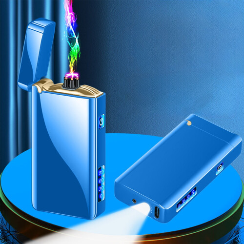 Rechargeable Electric Lighter Wind-Resistant Metal 1 Pack