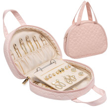 Jewellery Organiser for Women & Girls, Pink Jewellery Bag with Handle Graduation Gift Party Favors