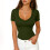 Women's V-Neck Stretch Pullover Top Casual Comfortable 1