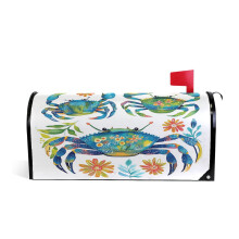 Magnetic Mailbox Cover Large 25.4x20.78 in Blue Green Crab