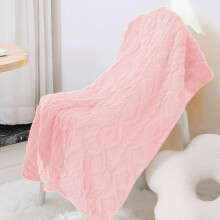 Wool Shawl Blanket – Soft, Lightweight & Warm Throw for Sofa, Bed, Office, Dorm or Travel – Pink, Stylish Home Decor