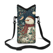 Neoprénové puzdro na telefón Snehuliak Holly Bird 10x20 cm