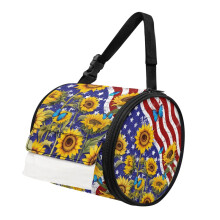 Distributeur d'essuie-mains en papier drapeau américain tournesol papillon