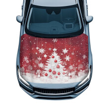 Universal Car Hood Cover with Christmas Tree Print – Compatible with Most Sedans, Trucks, Pickups & Sports Cars