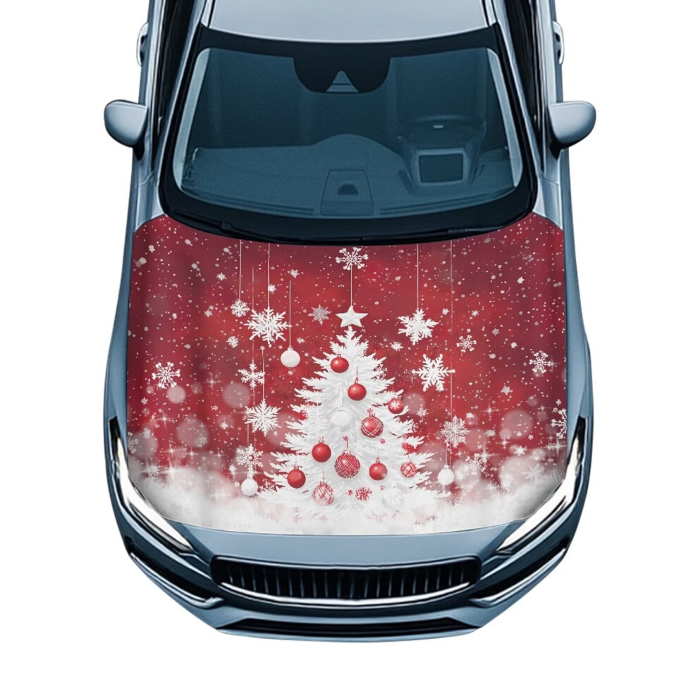Universal Car Hood Cover With Christmas Tree Print Â Compatible With Most Sedans, Trucks, Pickups & Sports Cars 9399596719207
