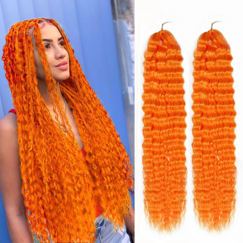 Human Braiding Hair Deep Wave 6 Bundles 24 Inch