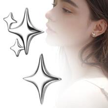 Sterling Silver Screw Back Earrings Birthstone Cubic Zirconia Stud Earrings Hypoallergenic Lightweight Sweet Shape Jewelry