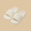 Damesdoucheslippers beige, antislip, sneldrogend en comfortabel. 1